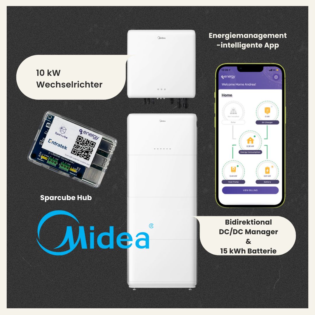 Midea MHELIOS Heim-Energiespeichersystem 10 kW+5/10/15/20 kWh