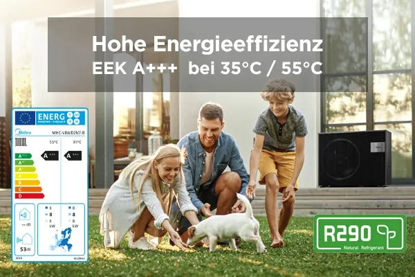Luft-Wasser-Wärmepumpe von Midea M Thermal Arctic R290 4-16kW|BAFA-Liste-förderfähig