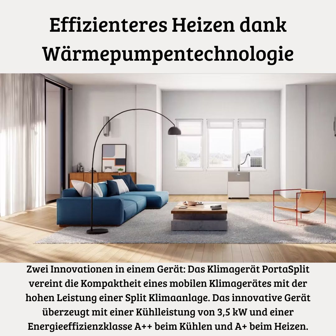 Midea PortaSplit mobiles Split Klimagerät Wärmepumpe 3,5 kW A++
