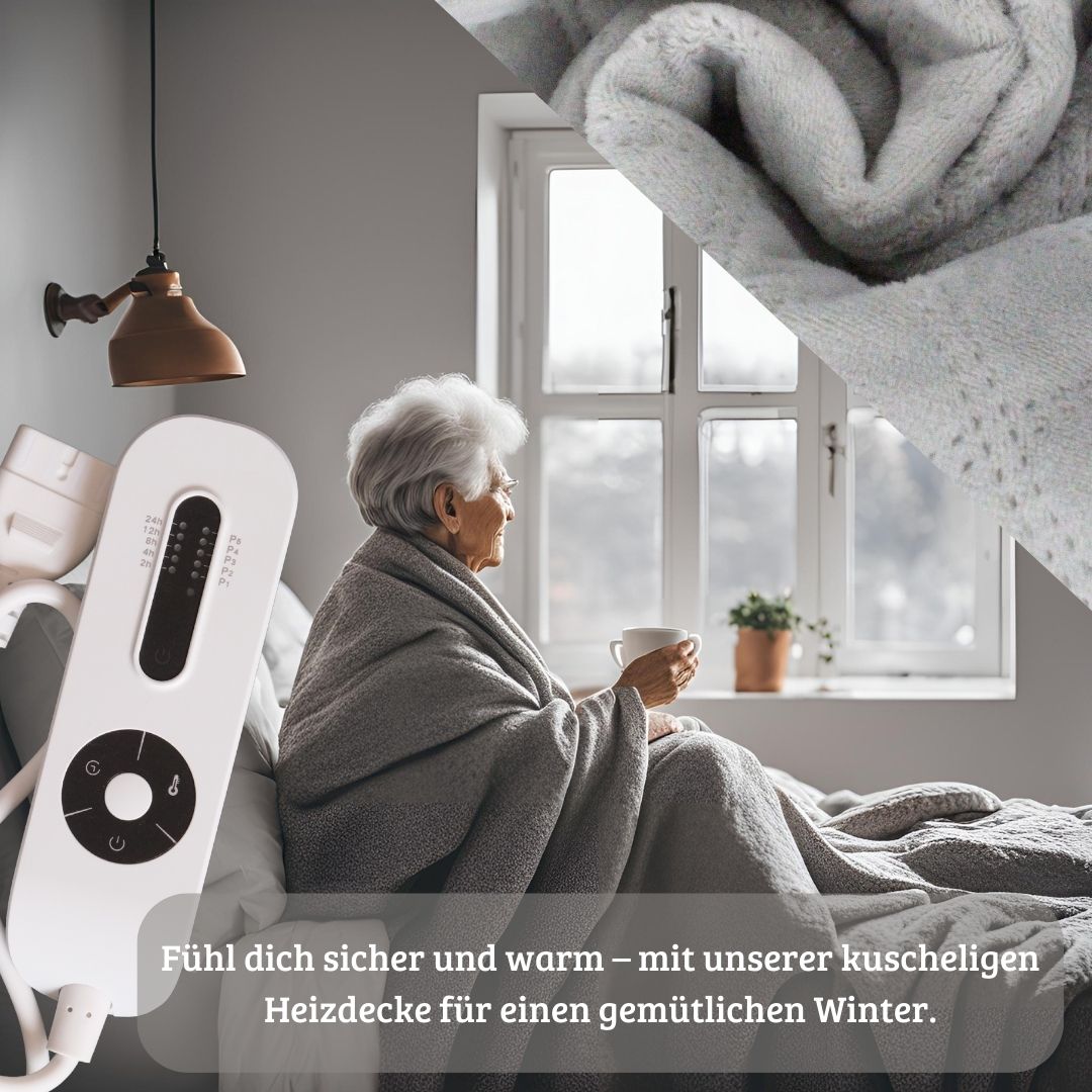 Entratek Infrarot Wärmeunterbett 150 x 80 cm Graphen-Ferninfrarot, 5 Temperaturstufen, Heizdecke