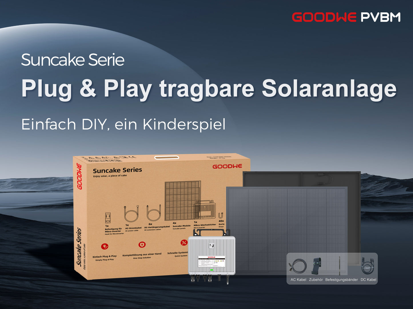 Goodwe Suncake – Das ultraleichte, flexible Entratek Balkonkraftwerk 820Wp/800W für maximale Freiheit