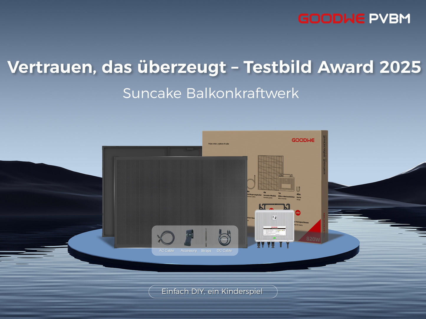 Goodwe Suncake – Das ultraleichte, flexible Entratek Balkonkraftwerk 820Wp/800W für maximale Freiheit