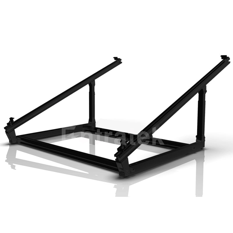 Montagesystem für 2 Solarmodule | schwarze Universal-Halterung 2.0 von PV-Module| mit Anstellwinkel 20° bis 35°