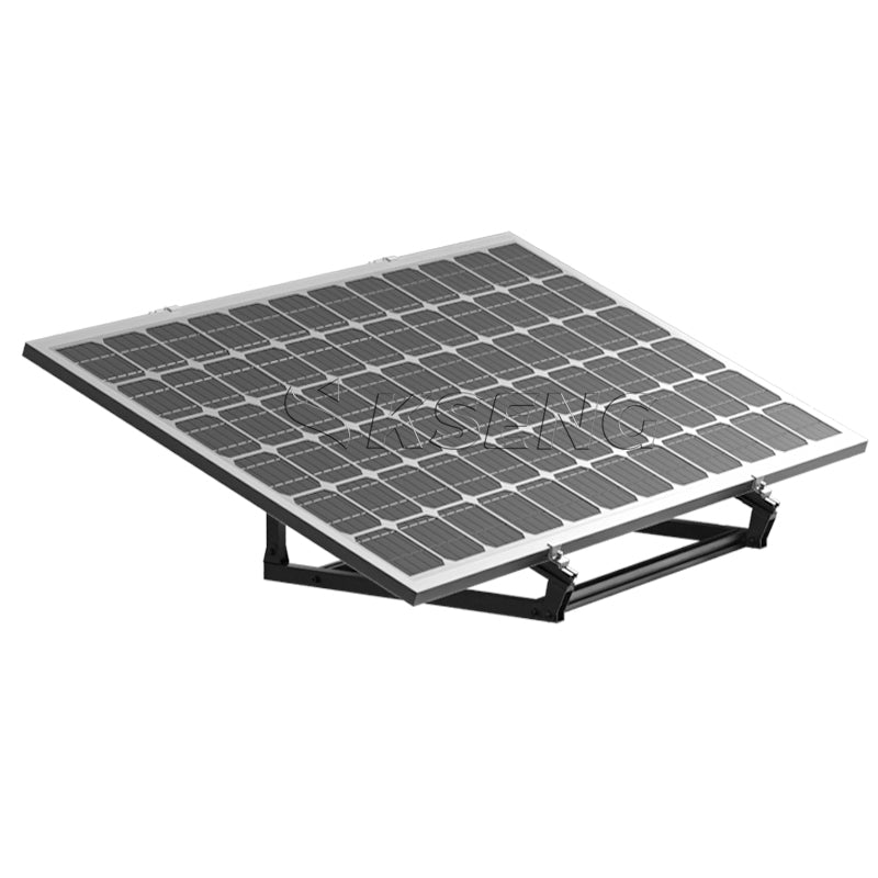 Montagesystem für 2 Solarmodule | schwarze Universal-Halterung 2.0 von PV-Module| mit Anstellwinkel 20° bis 35°