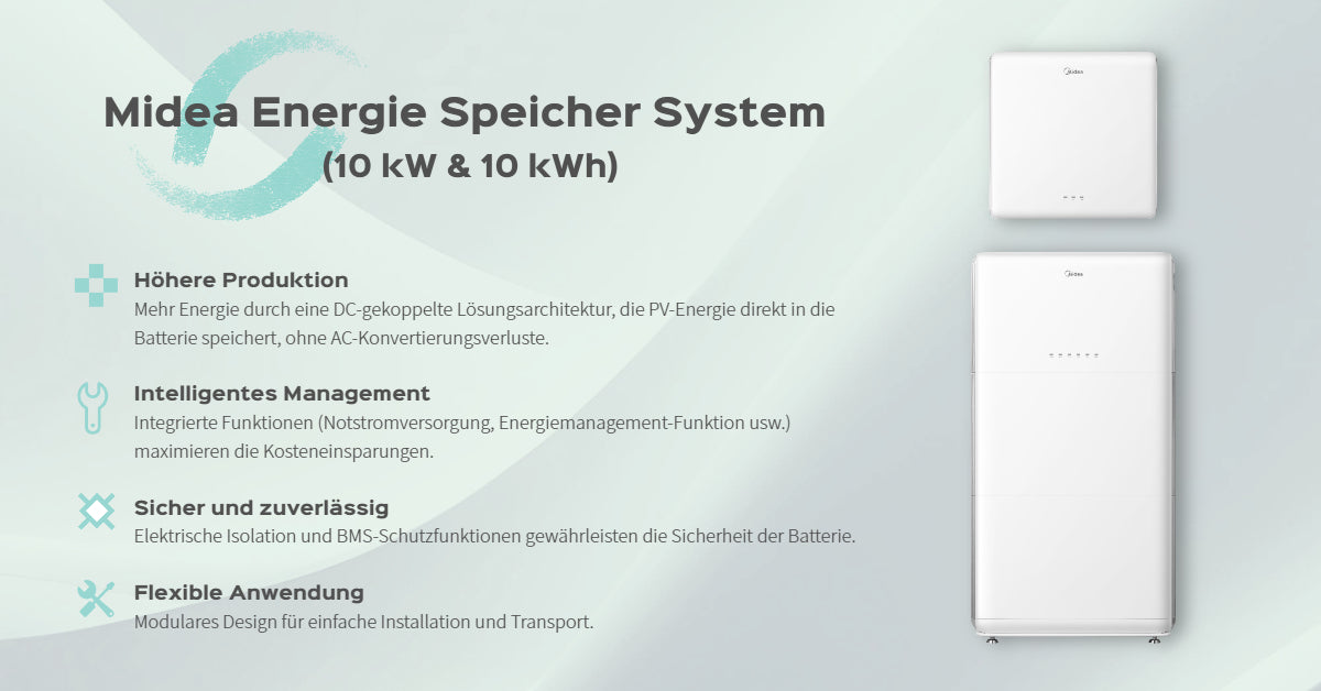 Midea MHELIOS Heim-Energiespeichersystem 10 kW+5/10/15/20 kWh