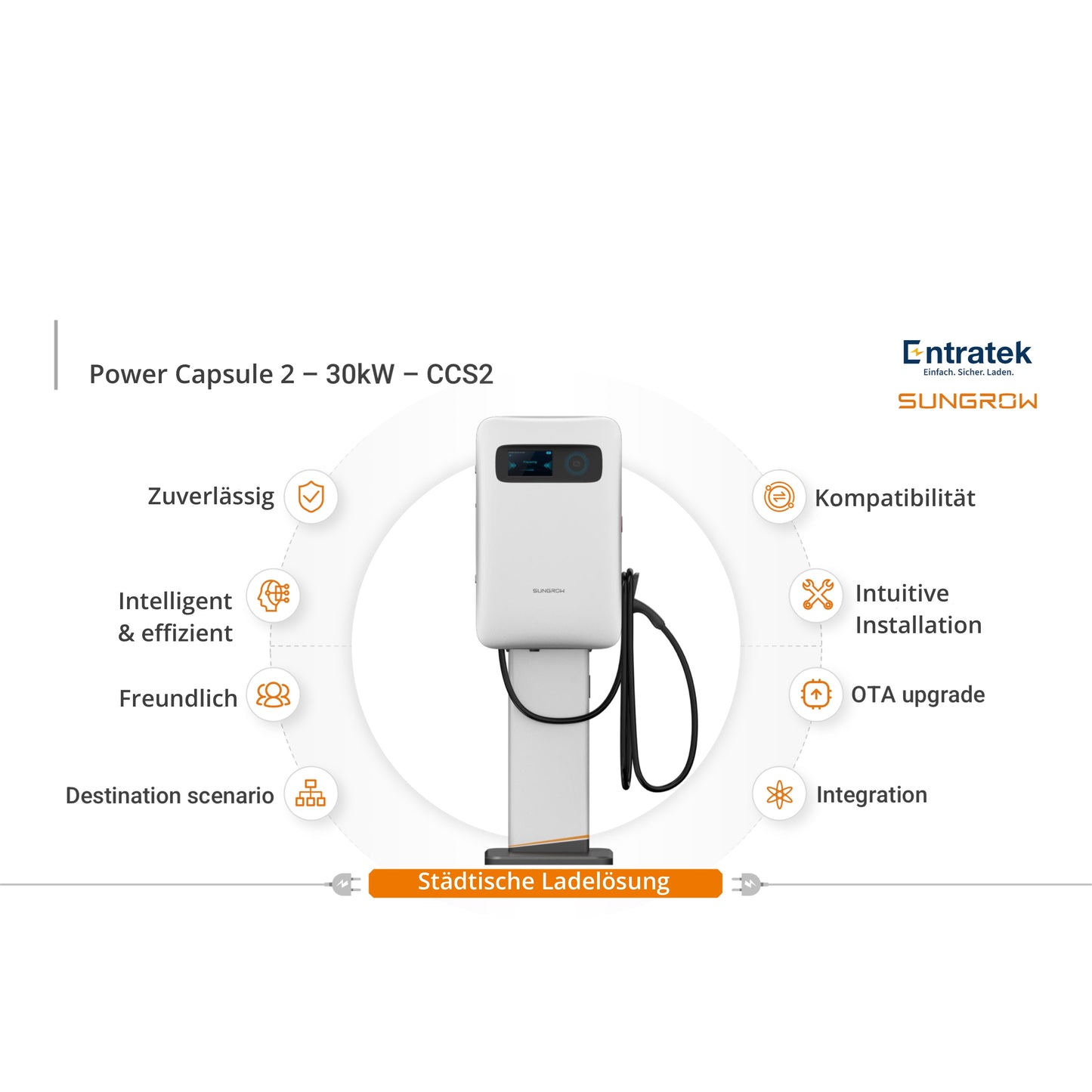 Stand for 30 kW DC Wallbox Power Capsule 2 | Stand for charging station | Stele