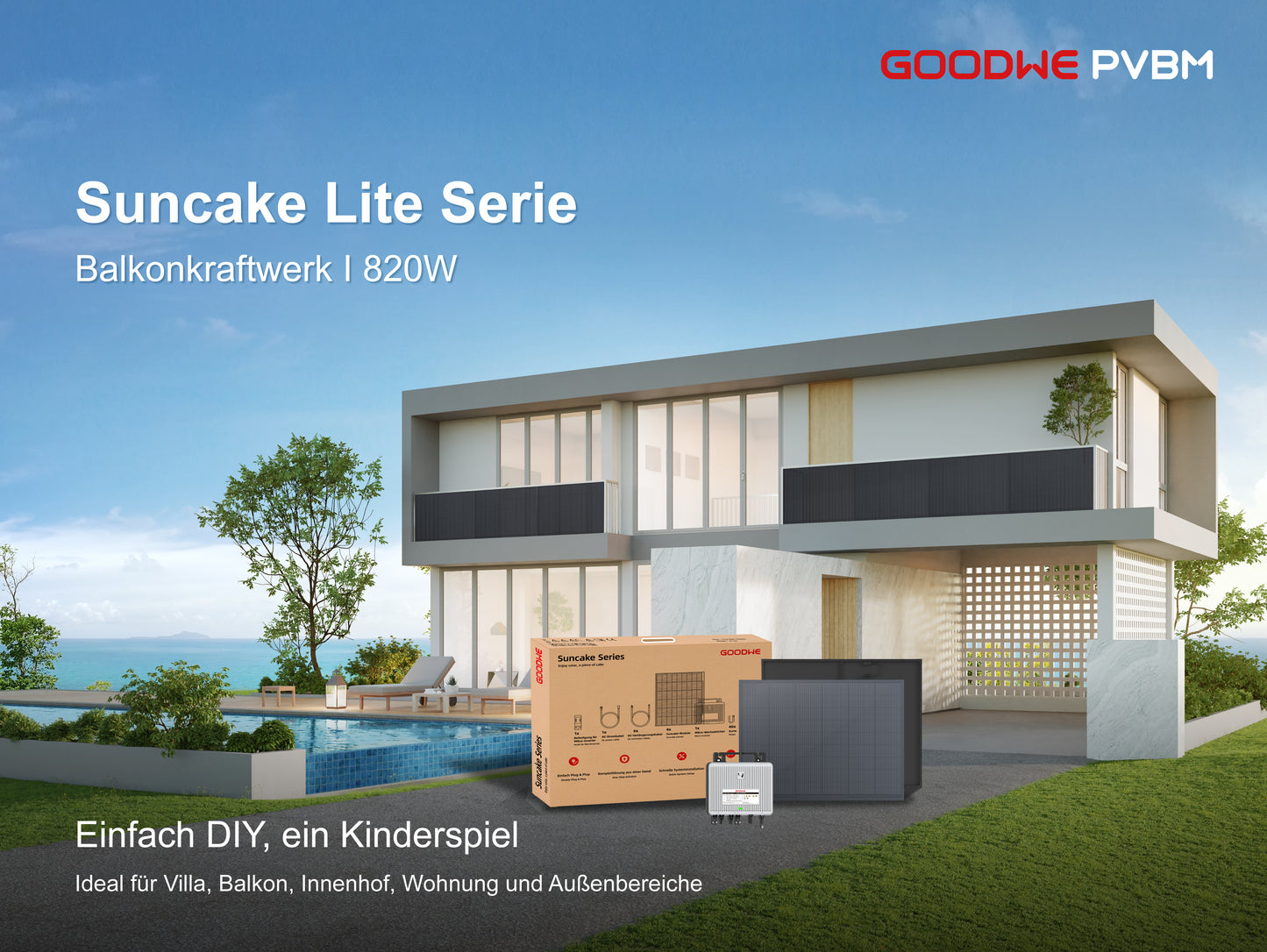 Goodwe Suncake – Das ultraleichte, flexible Entratek Balkonkraftwerk 820Wp/800W für maximale Freiheit