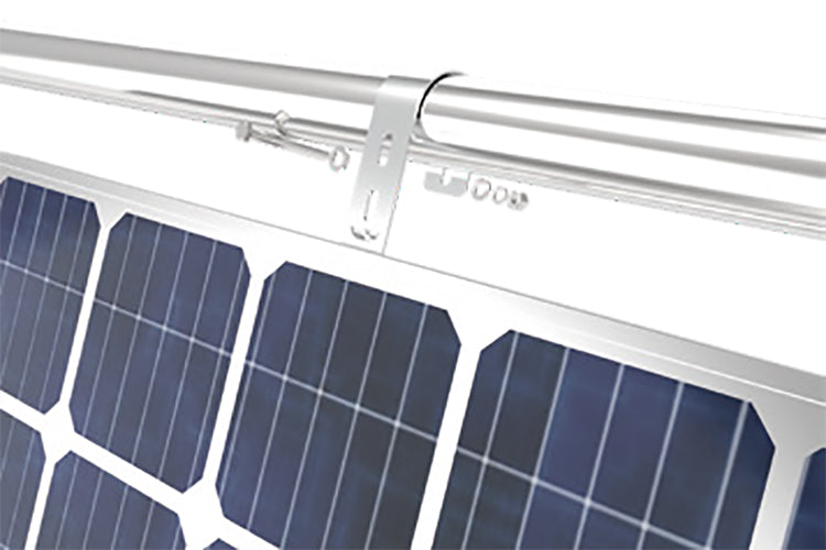 Balkonkraftwerk Montageset für 2 Solarmodule - Solarmodul Halterung für Geländer - bis 30° verstellbare Neigung