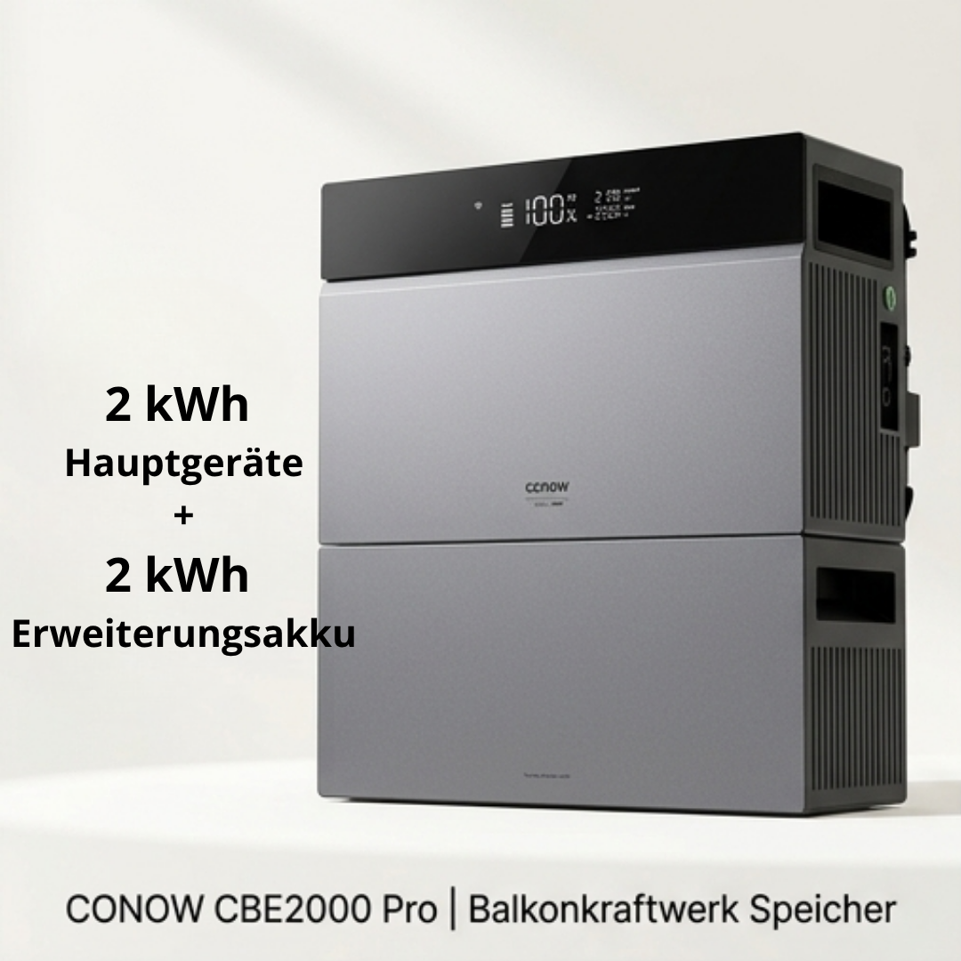 CBE2000 Pro Balkonkraftwerk Speicher 2 kWh & 2 kWh Set mit Smart Meter