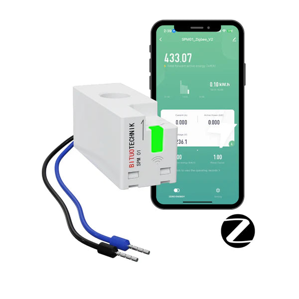 SPM01 Energy Meter / Energiemessgerät (1P+N, 63 A, Tuya Wi-Fi & Modbus/Zigbee)