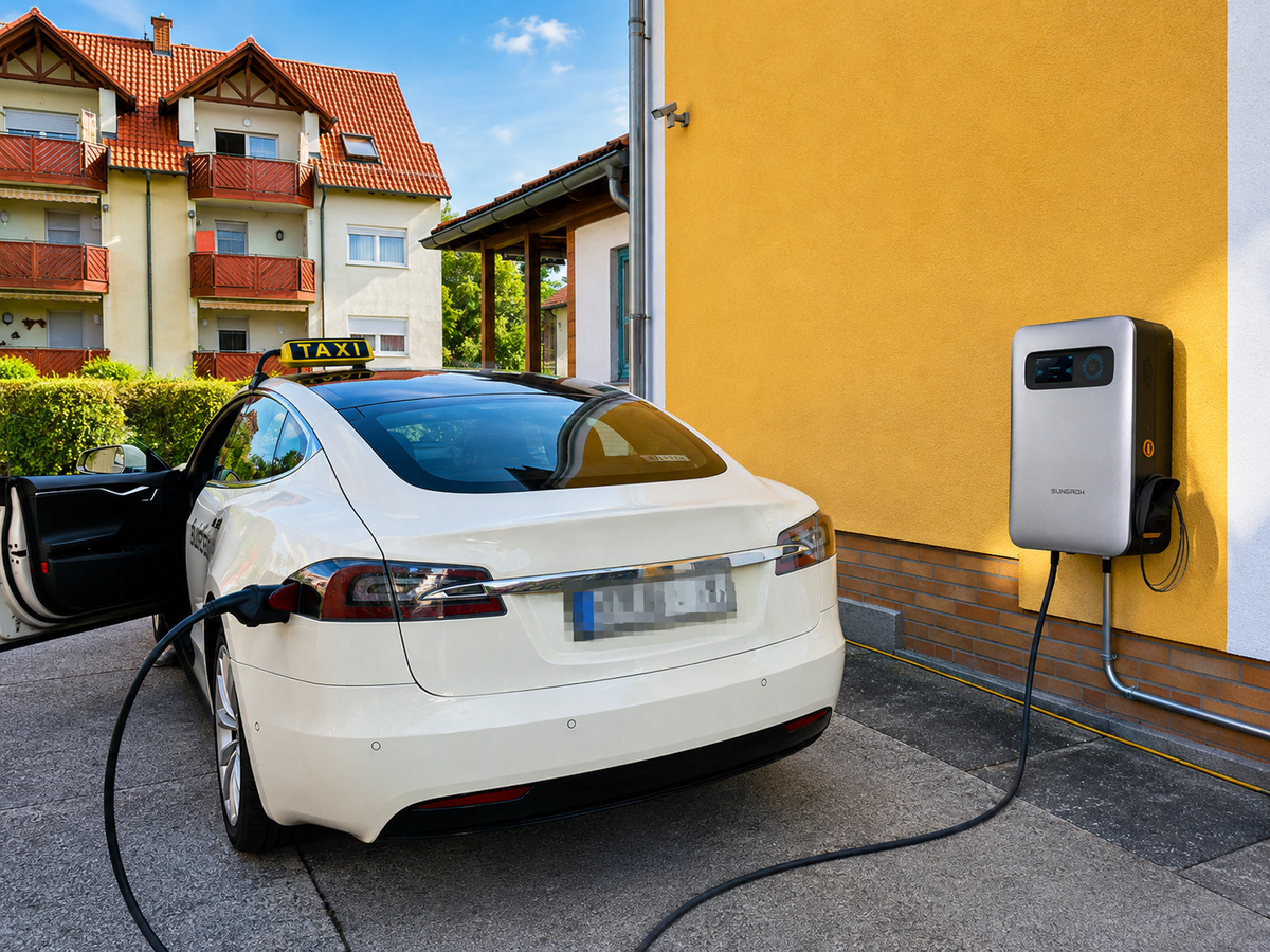 Sungrow Power Capsule 2 beim Laden eines Elektroautos