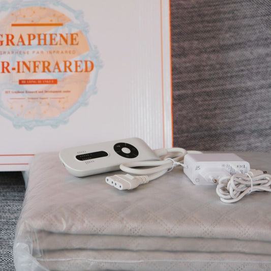 Entratek Infrarot Wärmeunterbett 150 x 80 cm Graphen-Ferninfrarot, 5 Temperaturstufen, Heizdecke