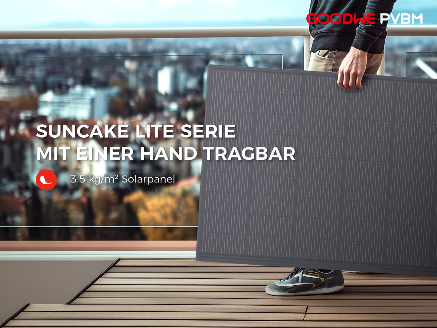 Goodwe Suncake – Das ultraleichte, flexible Entratek Balkonkraftwerk 820Wp/800W für maximale Freiheit