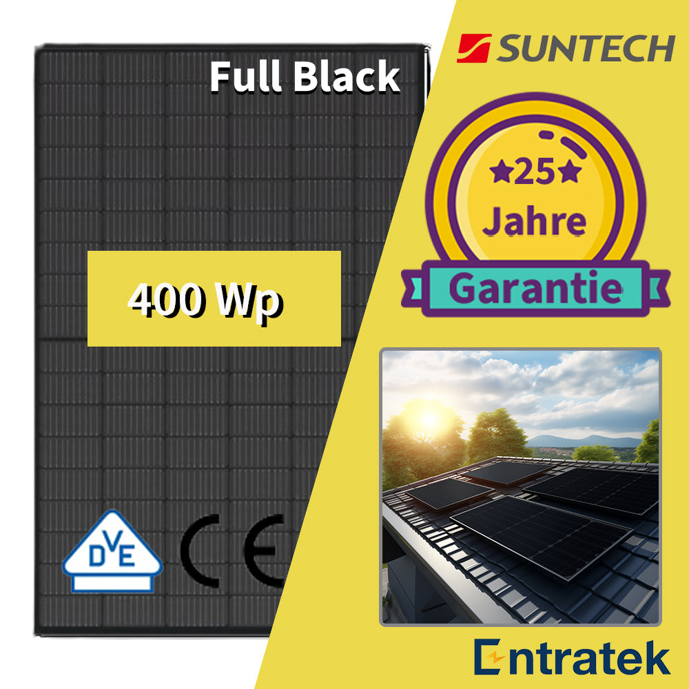 Suntech | Einzelverkauf | Solarmodul 400 W PERC Full Black Halbzellen-Modul