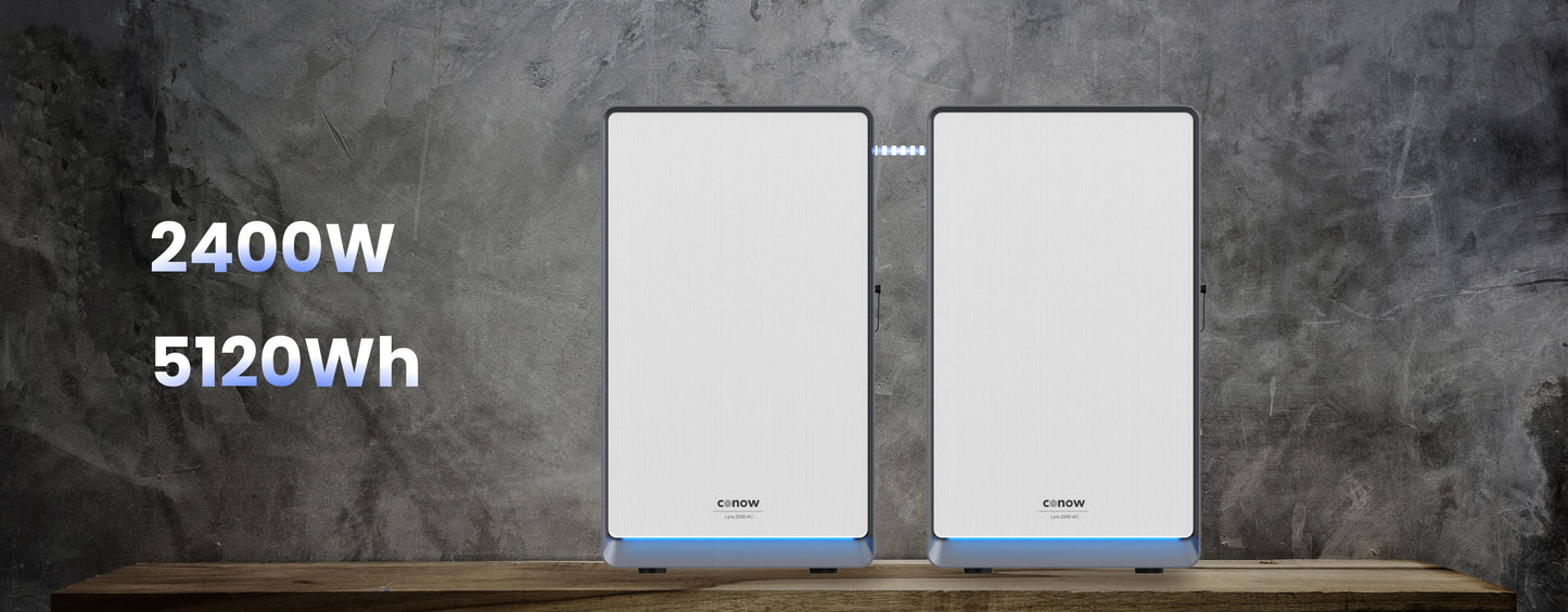 conow Lyra 2500 AC Balkonkraftwerk Speicher – 2560Wh, 1500W bidirektionaler Wechselrichter, Notstrom