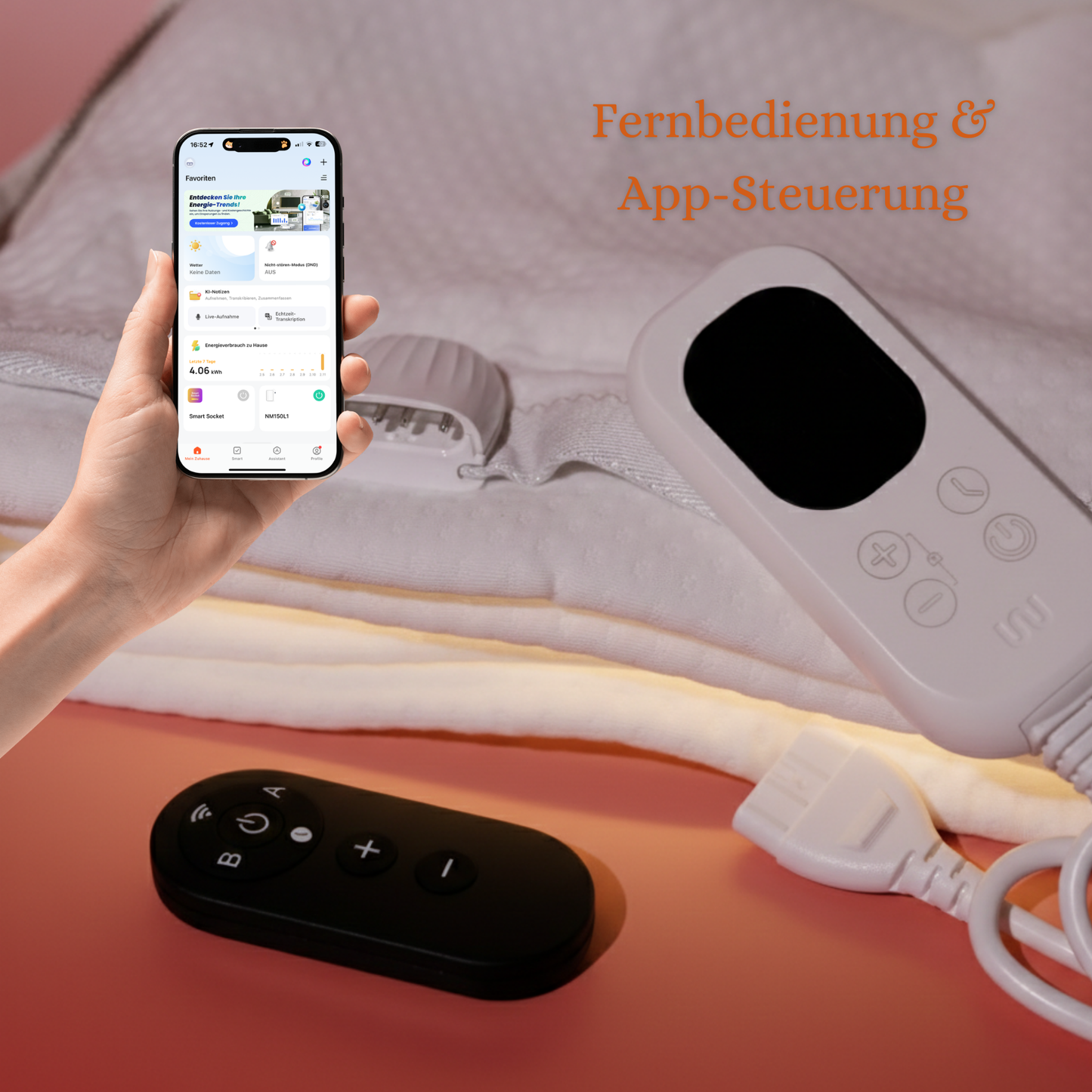24V Infrarot-Wärmeunterbett |smarte Wi-Fi-Steuerung |Timer 1–12h|Kindersicherung